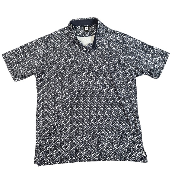 FootJoy Other - FootJoy Men's ProDry Golf Polo Shirt Size 2XL Navy Blue Floral Print